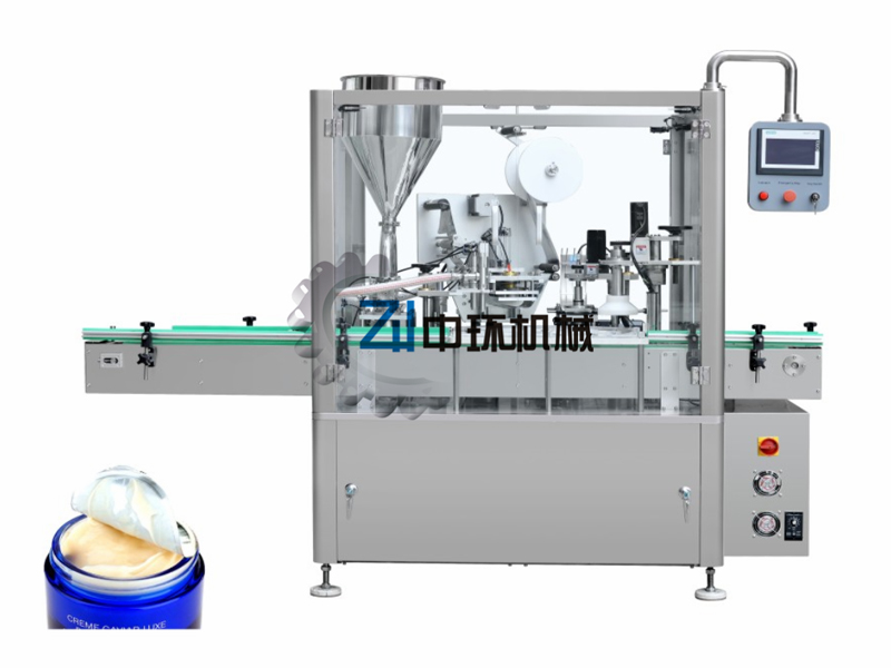 RFXG-40A 全自動(dòng)膏霜灌裝覆膜旋蓋機(jī)